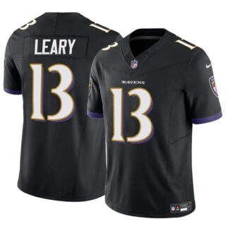 Men's Baltimore Ravens #13 Devin Leary Black 2023 F.U.S.E Vapor Limited Football Jersey