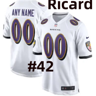 Men's Baltimore Ravens #42 Patrick Ricard White Vapor Untouchable Football Jersey