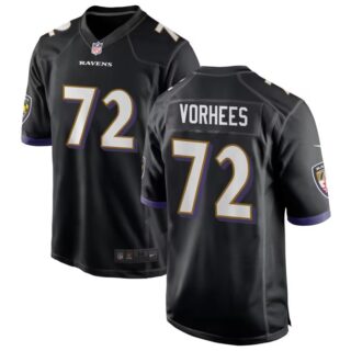 Men's Baltimore Ravens #Andrew Vorhees Black 2024 Draft Vapor Limited Football Jersey