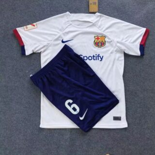 Men's Barcelona #9 Robert Lewandowski 2023-24 Soccer Away jerseys