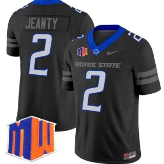 Men's Boise State Broncos #2 Ashton Jeanty Black 2024 F.U.S.E. Vapor Limited Stitched Football Jersey