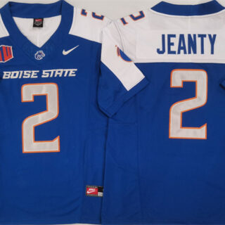 Men's Boise State Broncos #2 Ashton Jeanty Blue White 2024 F.U.S.E. Vapor Limited Stitched Football Jersey
