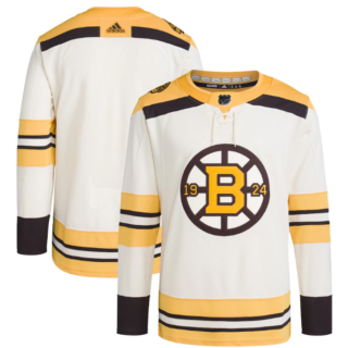 Men's Boston Bruins Blank Cream 100th Anniversary Stitched Jersey