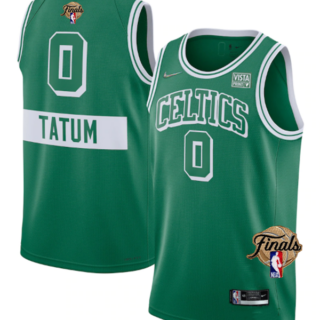 Men's Boston Celtics #0 Jayson Tatum 2022 Green NBA Finals Stitched Jersey