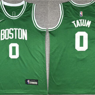 Men's Boston Celtics #0 Jayson Tatum Green Stitched Basketball Jersey