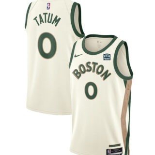 Men's Boston Celtics #0 Jayson Tatum White 2023-24 City Edition Stitched Basketball Jersey