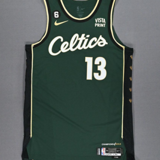 Men's Boston Celtics #13 Malcolm Brogdon 2022-23 Green City Edition No.6 Patch Stitched Basketball Jersey