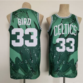 Men's Boston Celtics #33 Larry Bird Green Throwback Basketball Jersey