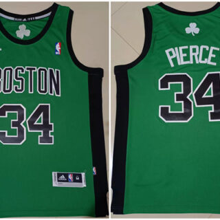 Men's Boston Celtics #34 Paul Pierce Green Stitched Jersey