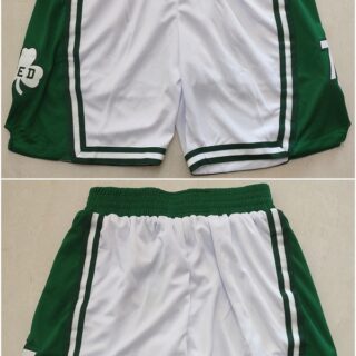 Men's Boston Celtics White 75th Anniversary Shorts (Run Small)