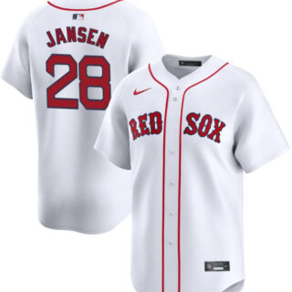 Men's Boston Red Sox #28 Danny Jansen White 2024 Home Limited Stitched Baseball Jersey