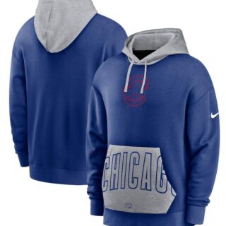 Men's Boston Red Sox Nike Navy Gray Heritage Tri Blend Pullover Hoodie