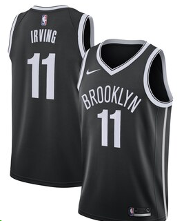 Men's Brooklyn Nets #11 Kyrie Irving Nike Black Jersey