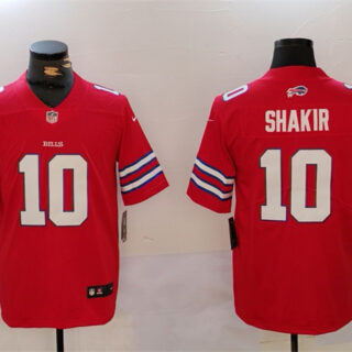 Men's Buffalo Bills #10 Khalil Shakir Red Vapor Untouchable Limited Stitched Jersey