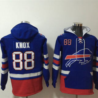 Men's Buffalo Bills #88 Dawson Knox Royal Ageless Must-Have Lace-Up Pullover Hoodie