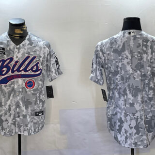 Men's Buffalo Bills Blank 2024 Arctic Camo Salute To Service Stitched Baseball Jerseys