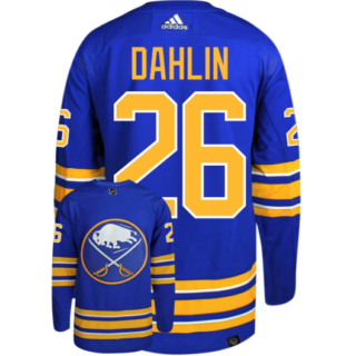 Men's Buffalo Sabres #26 Rasmus Dahlin Blue Stitched Jersey
