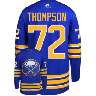 Men's Buffalo Sabres #72 Tage Thompson Blue Stitched Jersey