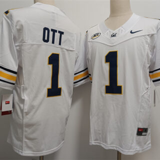 Men's California Golden Bears #1 Jaydn Ott White F.U.S.E. Stitched Football Jersey