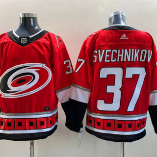 Men's Carolina Hurricanes #37 Andrei Svechnikov Red Stitched Jersey
