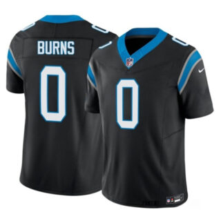 Men's Carolina Panthers #0 Brian Burns Black 2023 F.U.S.E. Vapor Untouchable Stitched Football Jersey