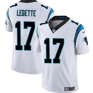 Men's Carolina Panthers #17 Xavier Legette White Vapor Limited Stitched Football Jersey