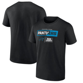 Men's Carolina Panthers Black X Bud Light T-Shirt