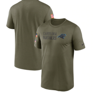 Men's Carolina Panthers Olive 2022 Salute To Service Legend Team T-Shirt