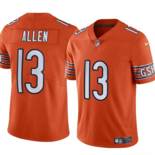 Men's Chicago Bears #13 Keenan Allen Orange Vapor Stitched Football Jersey