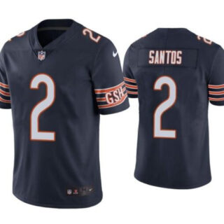 Men's Chicago Bears #2 Cairo Santos Navy Vapor Untouchable Limited Stitched Jersey