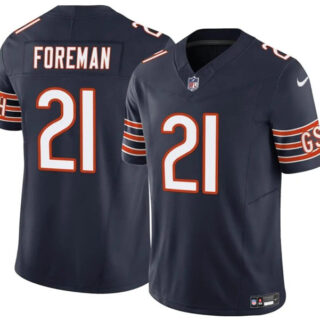 Men's Chicago Bears #21 D'Onta Foreman Navy 2023 F.U.S.E. Vapor Stitched Football Jersey