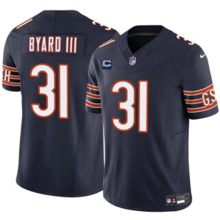 Men's Chicago Bears #31 Kevin Byard III Navy 2024 F.U.S.E. With 1-Star C Patch Vapor Untouchable Limited Stitched Football Jersey