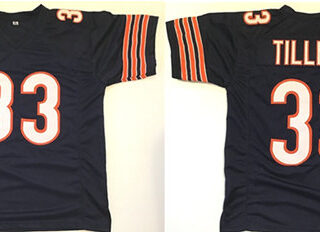Men's Chicago Bears #33 Charles Tillman Navy Stitched Football Jersey