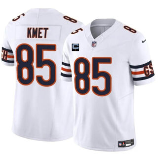 Men's Chicago Bears #85 Cole Kmet White 2024 F.U.S.E. With 1-Star C Patch Vapor Untouchable Limited Stitched Football Jersey