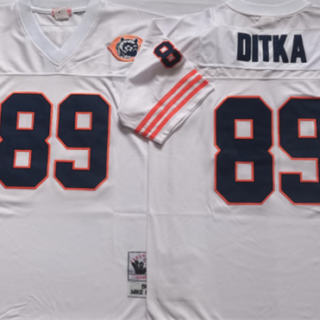 Men's Chicago Bears #89 DITKA White Stitched Jersey