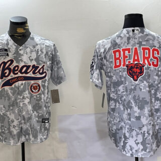 Men's Chicago Bears Camo With Patch Cool Base Stitched Baseball Jerseys