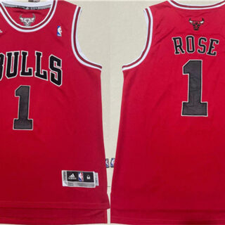 Men's Chicago Bulls #1 Derrick Rose Red Stitched Basketball Jersey