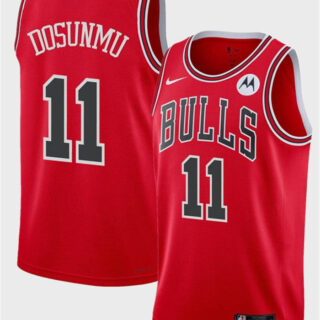 Men's Chicago Bulls #11 Ayo Dosunmu Red 2024 Icon Edition Stitched Basketball Jersey