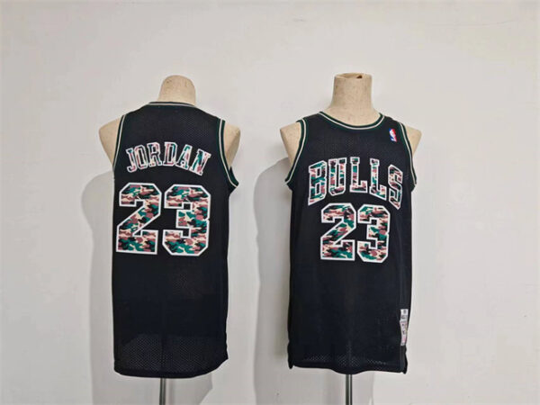 Men's Chicago Bulls #23 Michael Jordan Black Stitched Basketball Jerseys