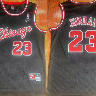 Men's Chicago Bulls #23 Michael Jordan Black Stitched Jersey