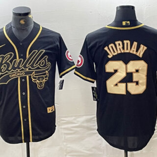 Men's Chicago Bulls #23 Michael Jordan Camo Cool Base Stitched Baseball Jerseys