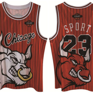 Men's Chicago Bulls #23 Michael Jordan Red Print Basketball Jersey
