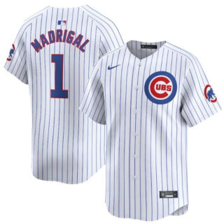 Men's Chicago Cubs #1 Nick Madrigal White 2024 Home Limited Stitched Baseball Jersey