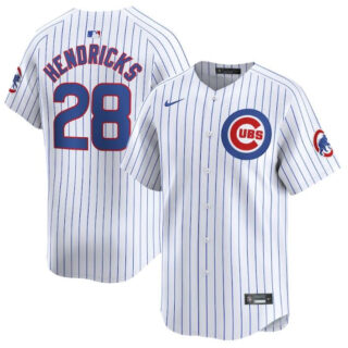 Men's Chicago Cubs #28 Kyle Hendricks White 2024 Home Limited Stitched Baseball Jersey