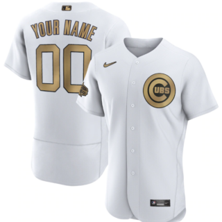 Men's Chicago Cubs Active Player Custom 2022 All-Star White Flex Base Stitched MLB Jersey