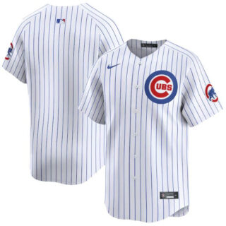 Men's Chicago Cubs Blank White 2024 Home Limited Stitched Baseball Jersey