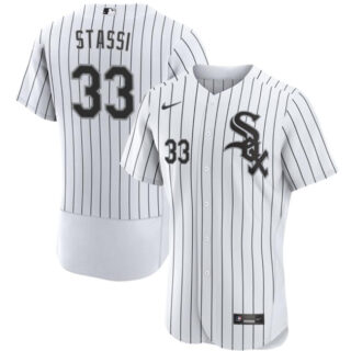 Men's Chicago White Sox #33 Max Stassi White Flex Base Stitched Baseball Jersey