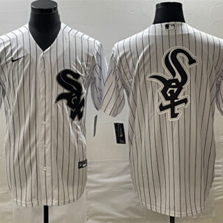 Men's Chicago White Sox White Team Big Logo Cool Base Stitched JerseyS