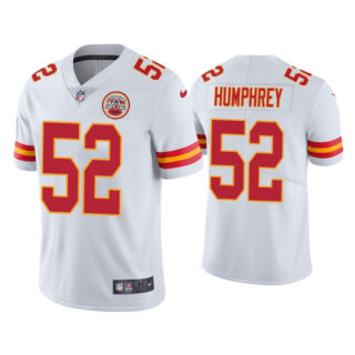 Men's Chiefs #52 Creed Humphrey Vapor Limited White Jersey
