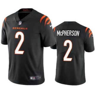 Men's Cincinnati Bengals #2 Evan McPherson Black Vapor Untouchable Limited Stitched Jersey